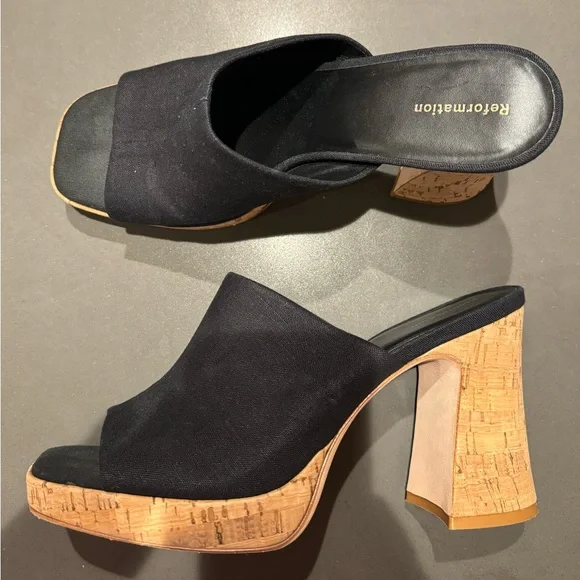 Ninita Reformation Platform Sandals - Picture 2 of 7